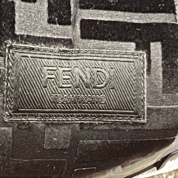 $1395 Authentic FENDI Roma Made in ITALY Men\'s Black Leather Suede Sandals Sz.10 main image 7